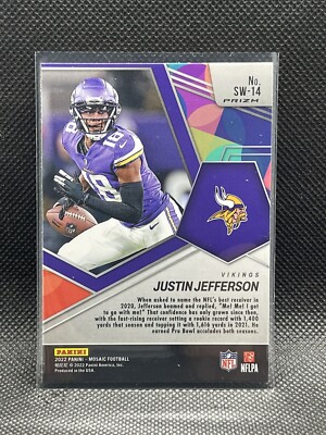 2022 Panini Mosaic Justin Jefferson Swagger mosaic prizm SP SW-14