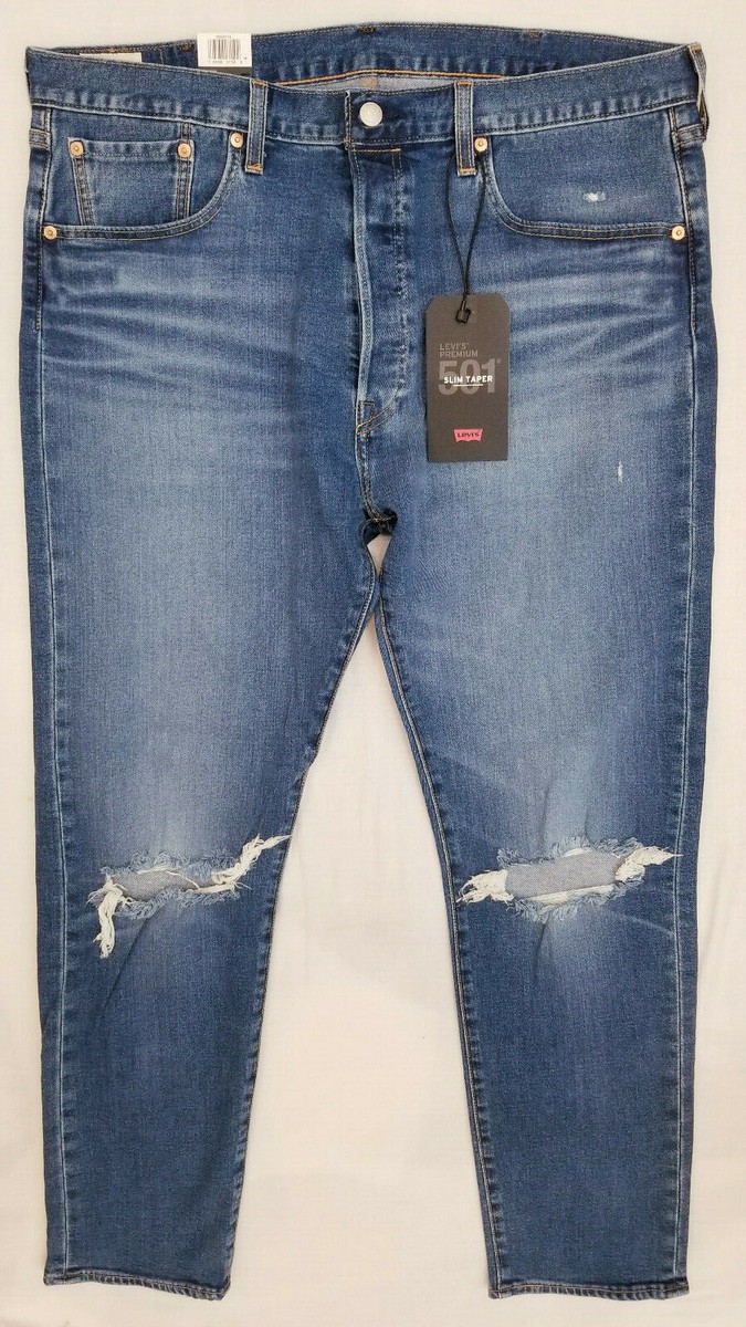Levi's Premium 501 ST Slim Taper Stretch Mens Jeans 38X32 W38/L32