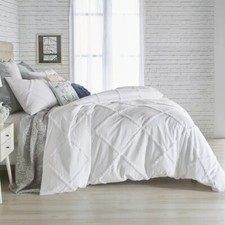 Peri Home Full/Queen Chenille Lattice Comforter White Open Bag No Shams