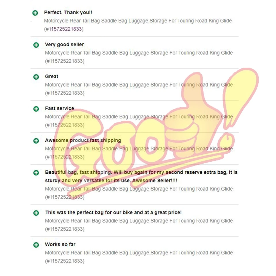 40L Motorcycle Rear Tail Bag Saddle Luggage Storage For Touring Road King Glide - Image 2 of 4