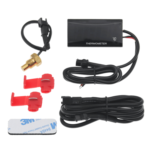 Blue Digital Motorcycle ATV Water Temp Gauge Thermometer Sensor +22mm Adapter - Picture 16 of 16