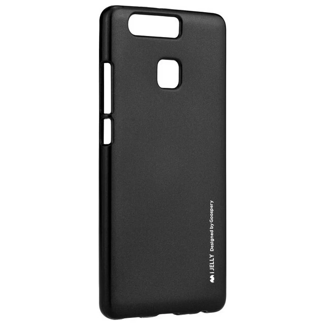 Ojtong Custodia per Huawei P9 Standard Edition Dual Sim Td-Lte Eva-L19 Eva-Dl00 Eva-Tl00 5.2 Anello di Protezione in Silicone + Coperchio Della Custodia con Patta Superiore Della Custodia Nero
