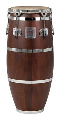 Gon Bops Mariano Quinto 10.75'' Conga Drum Mahogany Stain Chrome Hardware Dealer