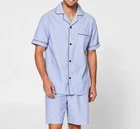 Mens size S  POPLIN button up COTTON summer Pyjamas small Target NEW 473