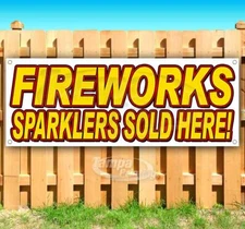 FIREWORKS SPARKLERS Advertising Vinyl Banner Flag Sign Many Sizes