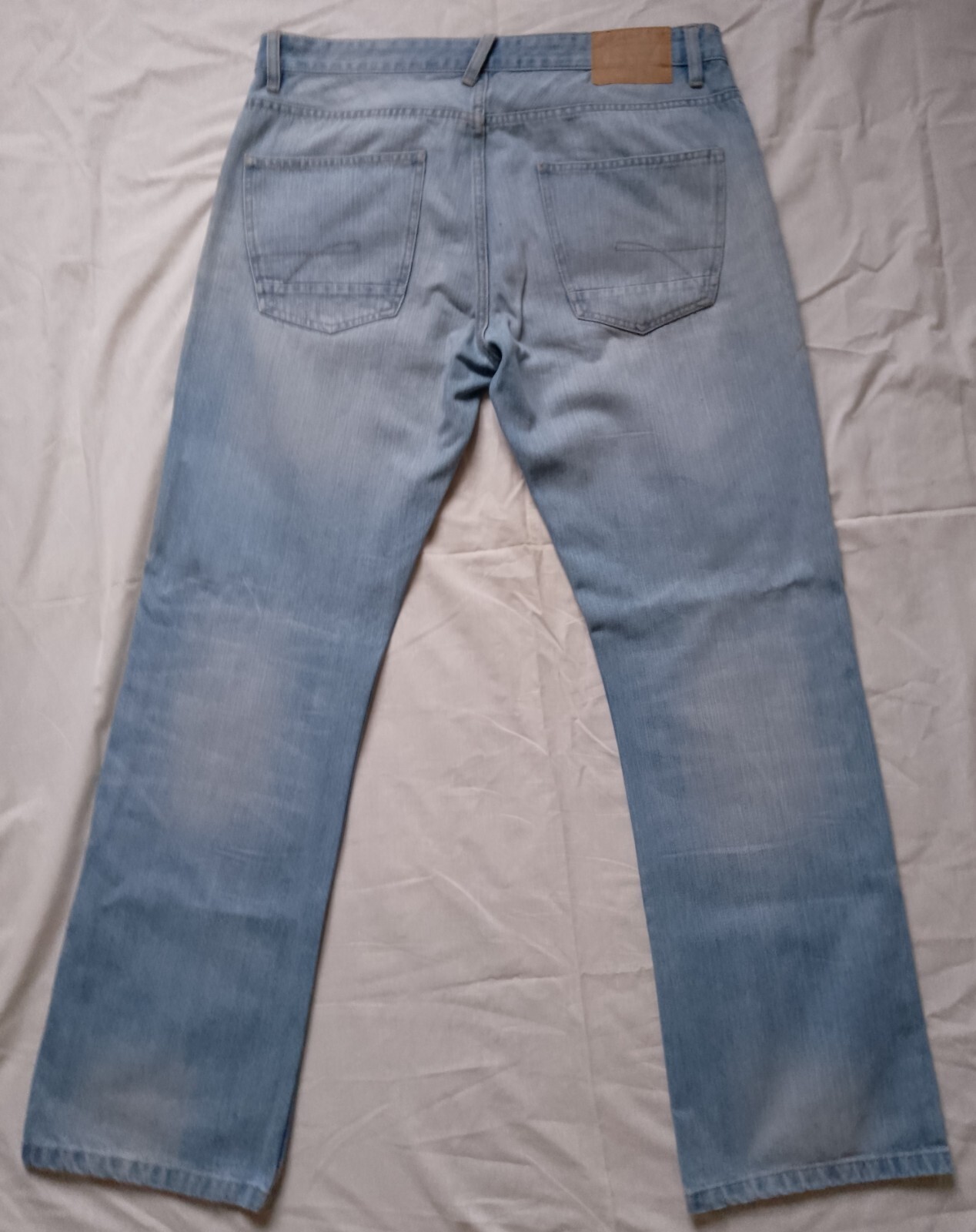 Mens Light Blue Red Herring Bootcut Jeans Button Fly Waist 36 Leg 32 eBay