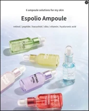 Aesthetic 6 Ampoule Set  30ml | K-Beauty Bakuchiol, Vitamin, Retinol & More