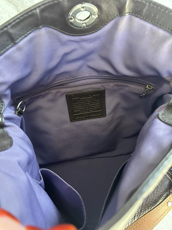 Bolso de Hombro Chelsea Coach Marrón Cuero Guijarro F0872 Foto 3 de 4