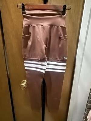 Bombshell Sportswear Performance Thigh High Leggings In Brown Size Small