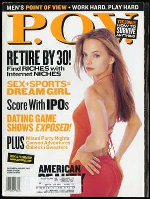 DEC/JAN 2000 P.O.V. MEN'S POINT OF VIEW MAGAZINE, AMERICAN BEAUTY MENA SUVARI