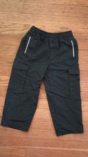 Vintage OshKosh Sz 4T Boys Warm Jersey-Lined Navy Pants Athletic