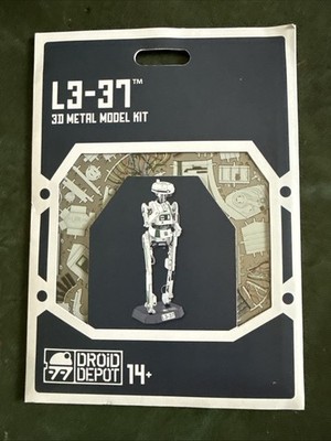 Disney Parks L3-37 Star Wars Droid Depot Metal Earth 3D Model Kit Galaxy's Edge