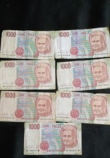 ITALY 1990 1000 Lire Set Of 7 Banknotes CIRCULATED
