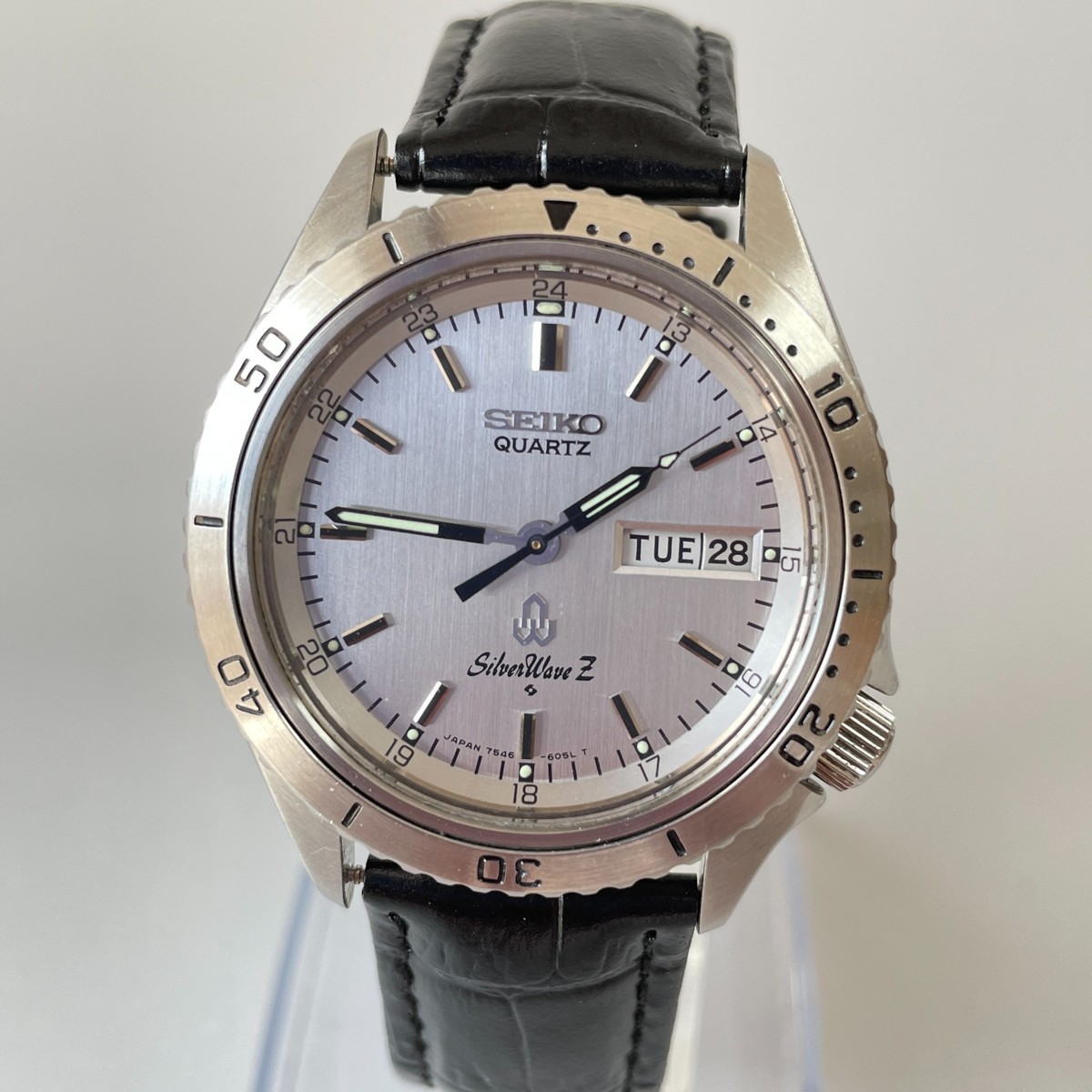 Rare SEIKO Silver Wave Z 7546-605A [US Stock] Vtg 1978 Mens Quartz