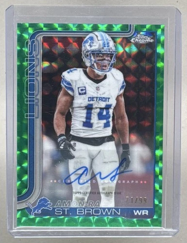 2025 Topps Chrome Amon-Ra St. Brown Chrome Autographs (RAW)
