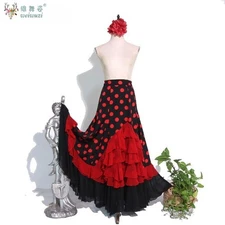 Spanish Flamenco Costume Women Customized Temperament Big Swing Skirt Spanish 