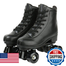 Xudrez Double-Row Roller Skates For - Pu Leather High-Top Four-Wheel Shiny