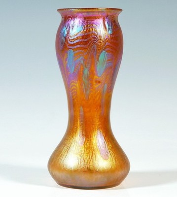 Loetz Witwe Jugendstil Phenomen Genre 3/430 Vase, Metallisch Gelb