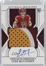 2024 Panini National Treasures Rookie 40/99 Luke McCaffrey #176 Patch Auto 3s8