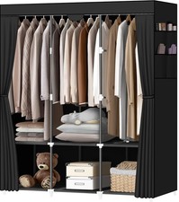 Portable Closet, Portable Closets for Hanging Clothes with 3 Hanging Rods and...