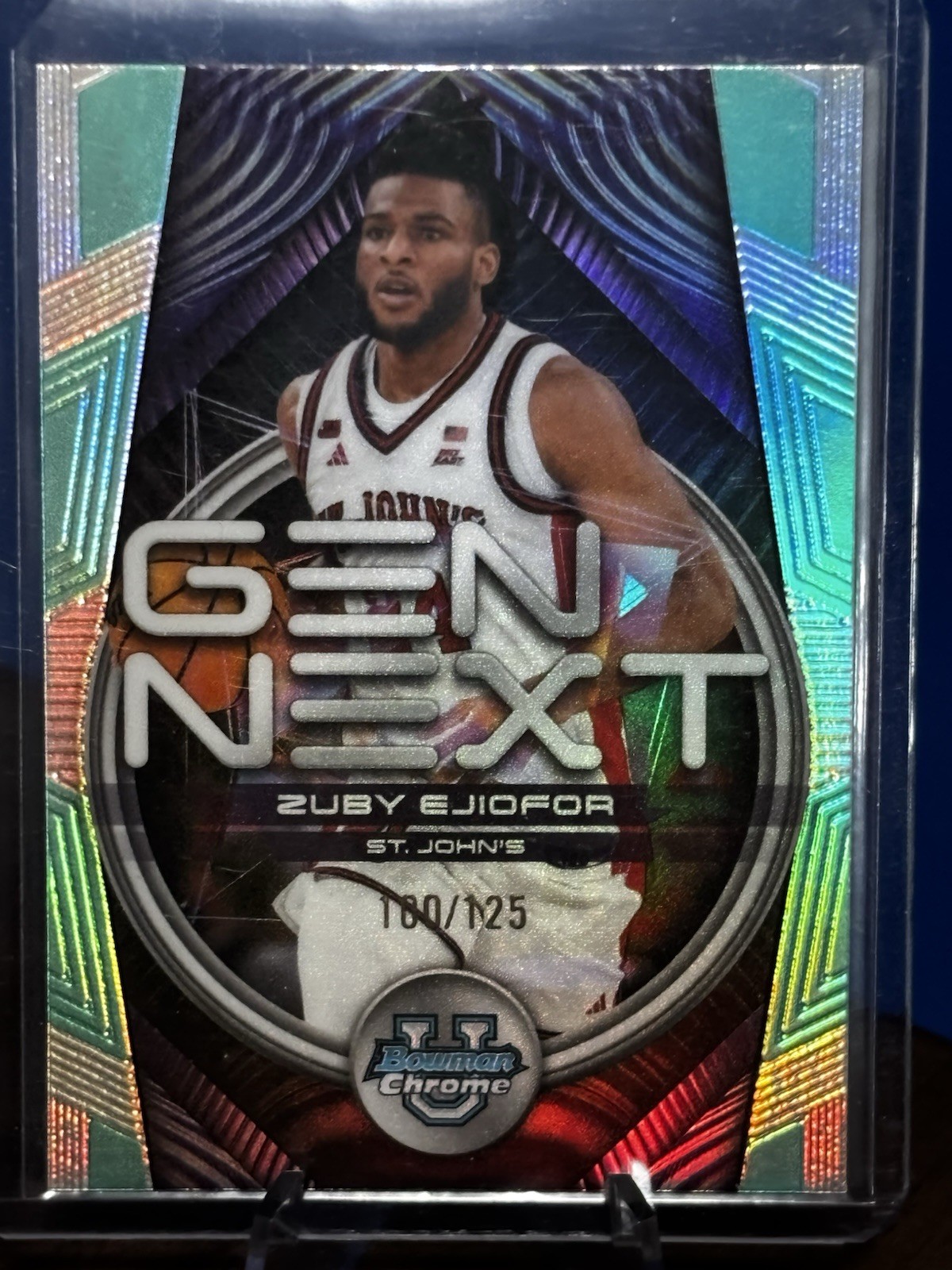 Topps 2025-26 Bowman Gen Next Aqua Refractor  /125 Zuby Ejiofor #GN-17 /125 RC
