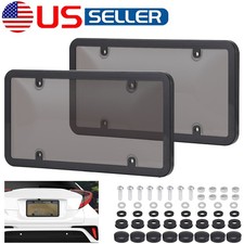 2pcs Shatterproof Licence Plate Frame Cover Universal Licence Plate Protector 2pcs Shatterproof Licence Plate Frame Cover Universal Licence Plate Protector