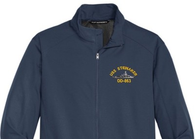 USS STEINAKER DD-863 Soft Shell Jacket.  New.  U.S. Navy