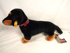 Steiff FAO Schwarz Dachshund Plush Dog 668678 American Kennel Club Tags Collar