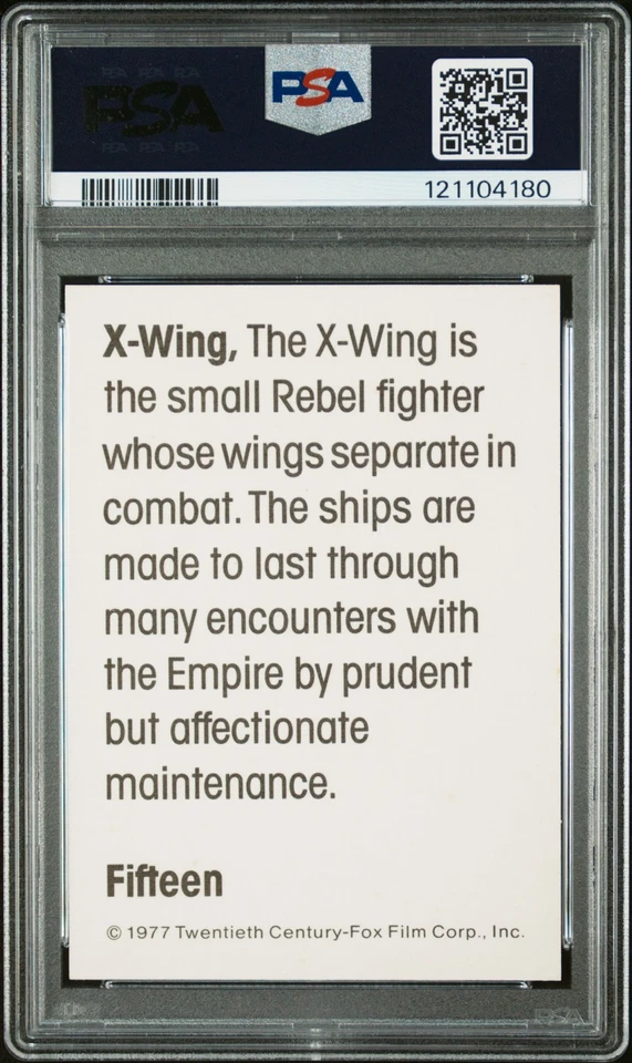 PSA 9 1977 Wonder Bread Star Wars #15 X-Wing - Image 2 of 2