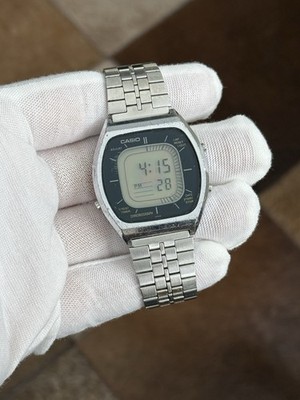 時計 CASIO 56QS-38 Casio Vintage 1980 Black/Stainless Steel Men's Watch - 56QS-38 for