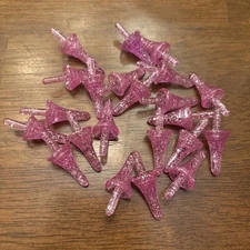 20 Vintage Astro Rocket MINXIE GLO Lights Ceramic Christmas Tree Pink Glitter