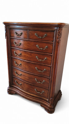 JCP Home Collection Traditional 8 Drawer Highboy Dresser Cherry Brown Chest