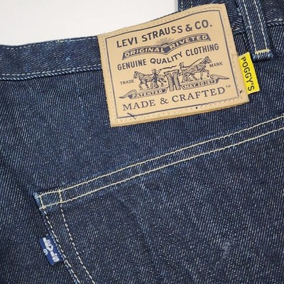 Poggy Levis Japanese Made Crafted Motofumi Kogi Jeans Mens 30x32 Big E Dark Blue