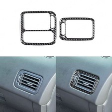 Real Carbon Fiber Dashboard Side Air Vent Outlet Cover For Honda Civic 1996-2000