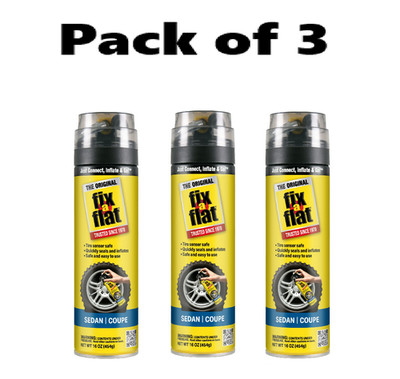 Fix-A-Flat S60420 Emergency Tire Repair & Inflator – Standard Size, Made In USA, 1-Year Warranty