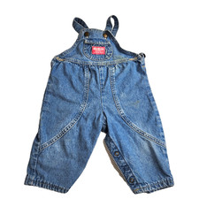 Vintage 80s OshKosh BGosh Blue Denim Bib Overalls 18 mo Made In USA