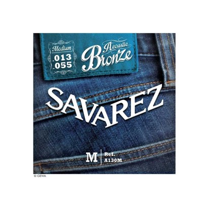 Savarez Akustik-Gitarren Saiten Acoustic Bronze Medium Musikinstrument