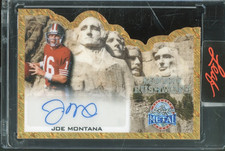 1/1 Auto Joe Montana 2026 Leaf Metal President's Day Mount Rushmore Gold Shimmer