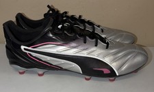 Puma King Pro FG/AG Soccer Cleats Mens Size 12 Silver Black 108308-02 Audacity