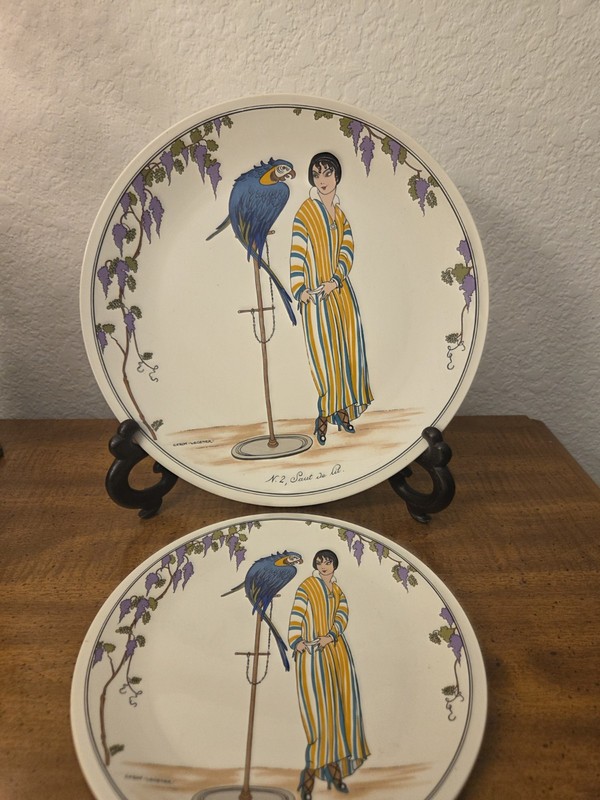 Set Of 2 Villeroy & Boch Design 1900 No.2 Dinner Plate 10 1/4" & Salad Plate 8" 