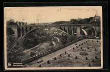 Old postcard Luxembourg, Pont Adolphe 1948 