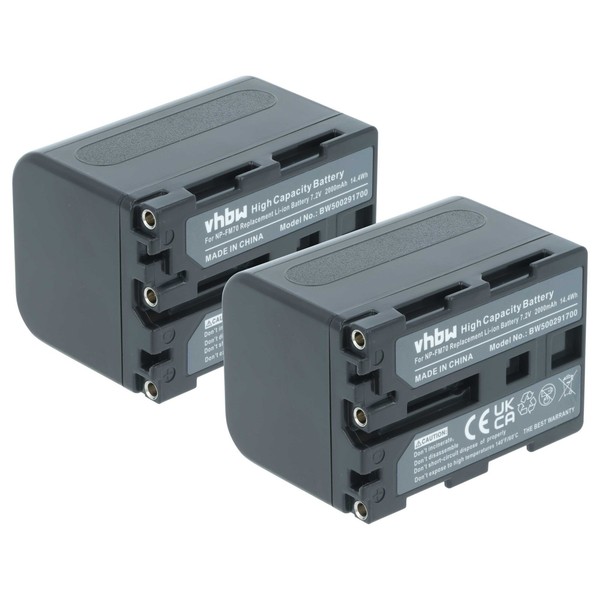 2X Akku FüR Sony DCR-TRV60E DCR-TRV6E DCR-TRV68E DCR-TRV60 2000Mah 7,2V-image