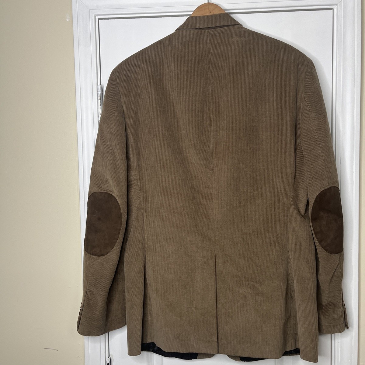 Ralph Lauren Sports Coat Elbow Patch Mens 44L Brown Corduroy 