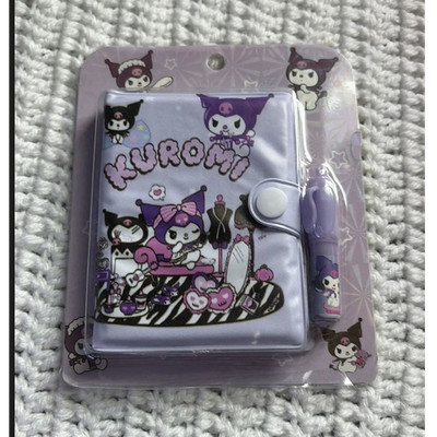 Sanrio Kuromi Mini Notebook Journal with Pen Set, Purple Plastic