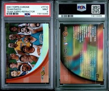 TEAM PHOTO 2001 TOPPS CHROME TEAM TOPPS REFRACTOR RARE INSERT PSA 9 POP 9
