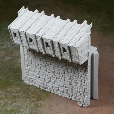 Wall Hoardings + Bowmans Battlement Maueraufsatz modular Tabletop Gelände Fantas
