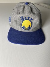 NBA Golden State Warriors Cap - The City - Adjustable Snapback Hat - Grey Blue