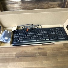 Brand New Microsoft Desktop Wired Keyboard 400  Mouse Model 1366