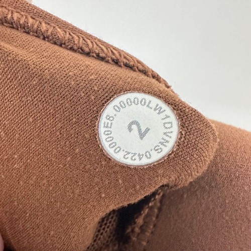 Lululemon Womens 2 Align Ribbed High-Neck Cropped Tank Top Brown Stretch LW1DVNS - Picture 5 of 7