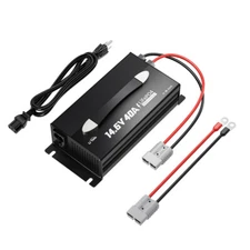 LiTime 14.6V 40A LiFePO4 Charger Mountable Portable For 12V Lithium Batteries